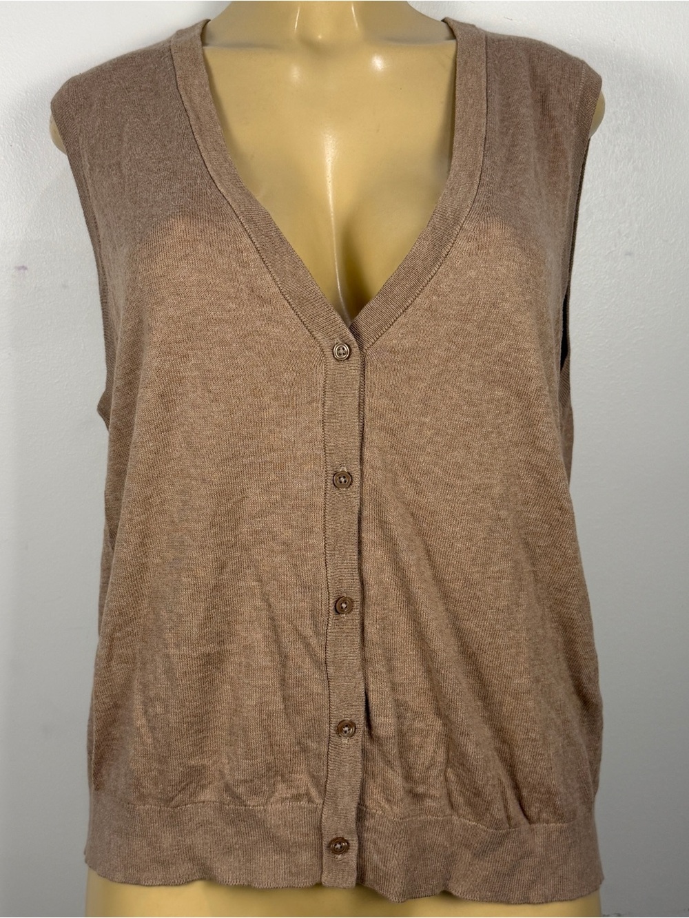 J.Crew Cardigan Sweater Vest Sz XL Lightweight Academia J Crew Cotton Factory